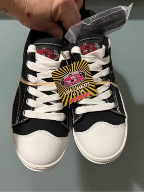 NWT Skechers USA Heritage Jammers Black Canvas Chunky Lug Sole Sneaker